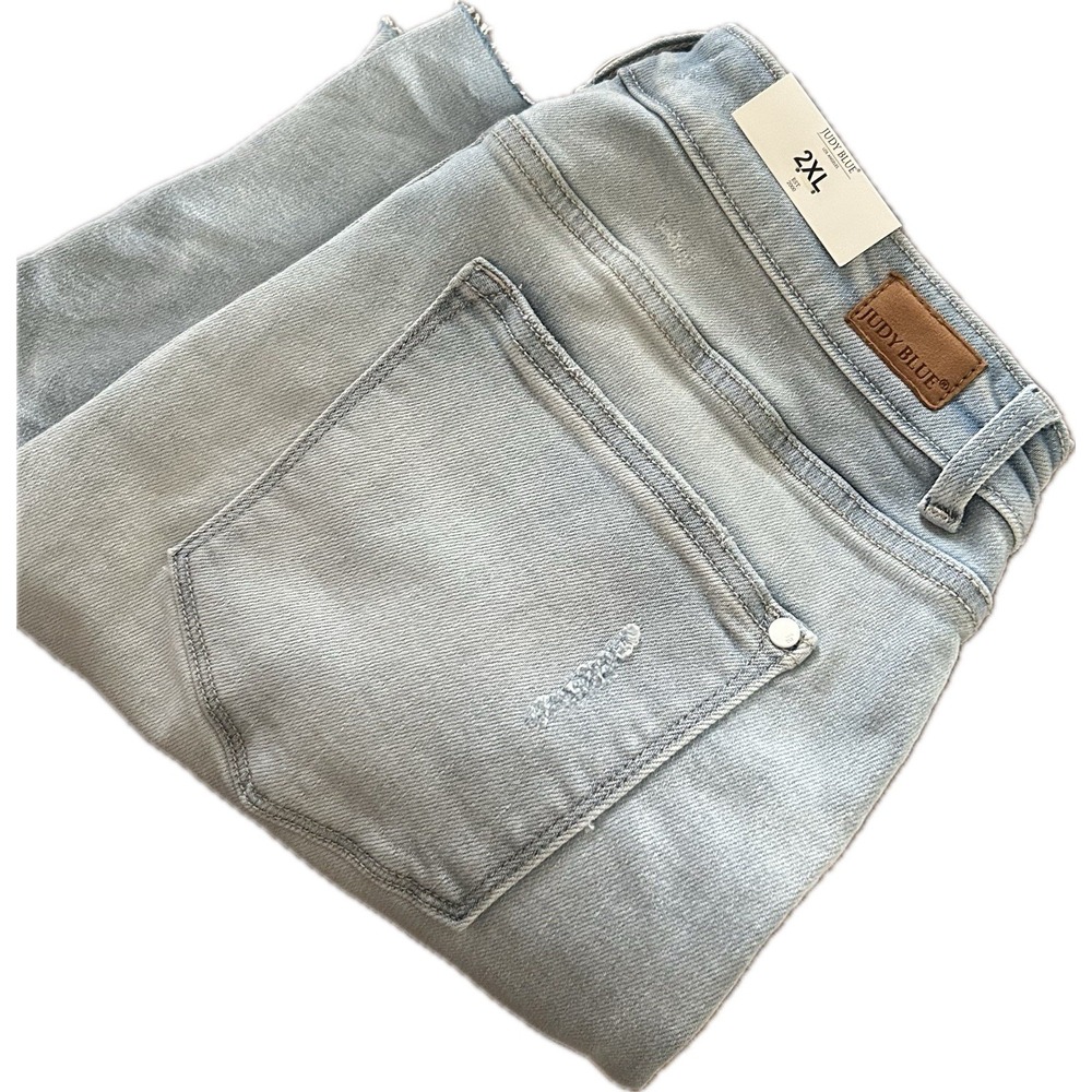 NEW Judy Blue Ellie SHORTS High Waist Distressed JB15100 Frayed 9"‎ Inseam 2XL